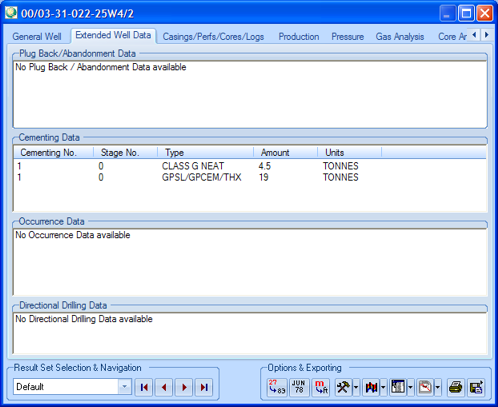 Well Ticket: Extended Well Data Tab