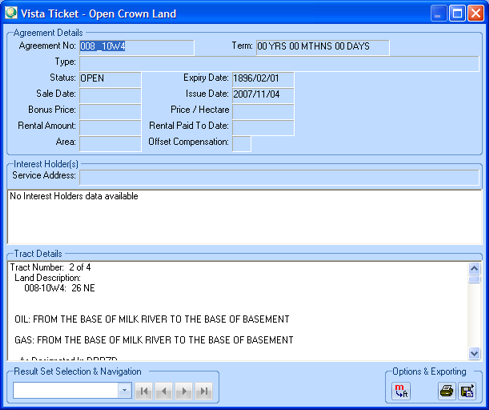 Open Crown Land Ticket