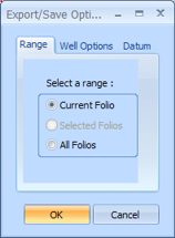 Export/Save Options Dialog Box