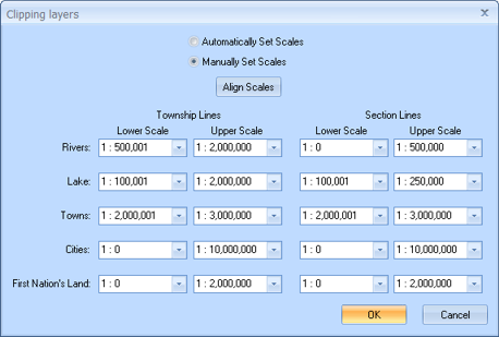 Clipping layers Dialog Box