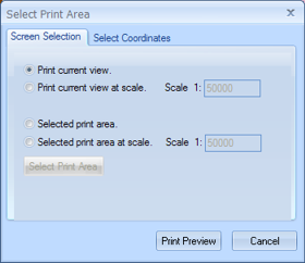 Select Print Area Dialog Box