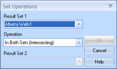 Set Operations Dialog Box