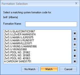 Formation Selection Dialog Box