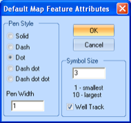 Default Map Feature Attributes Dialog Box